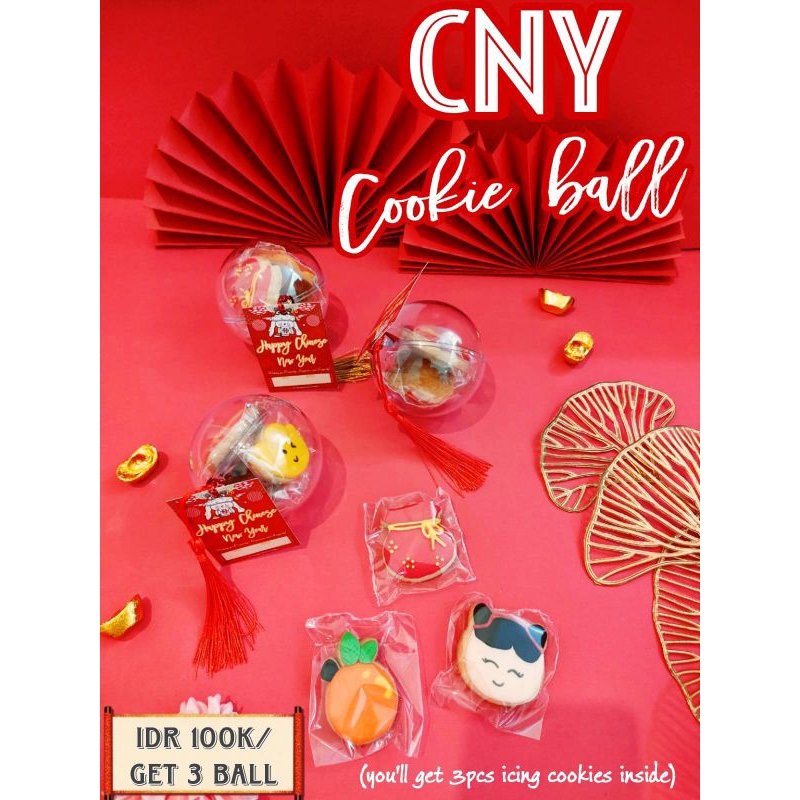 

CNY Cookies Ball Kukis Icing Imlek (3bj)