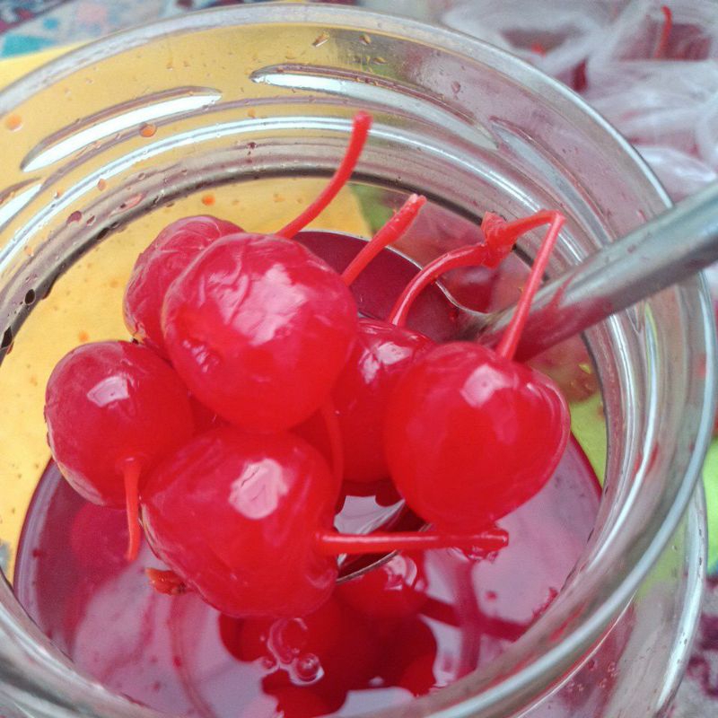 Manisan Buah ceri merah dengan tangkai/Premium Ceri Merah
