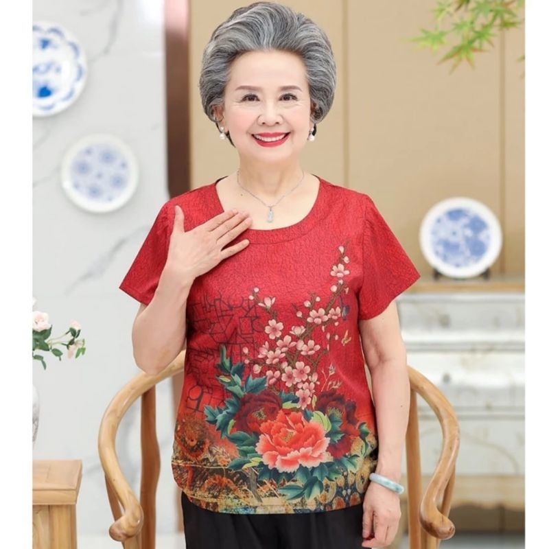 Blouse Cheongsam Orang Tua//cheongsam top nenek nenek qipao imlek