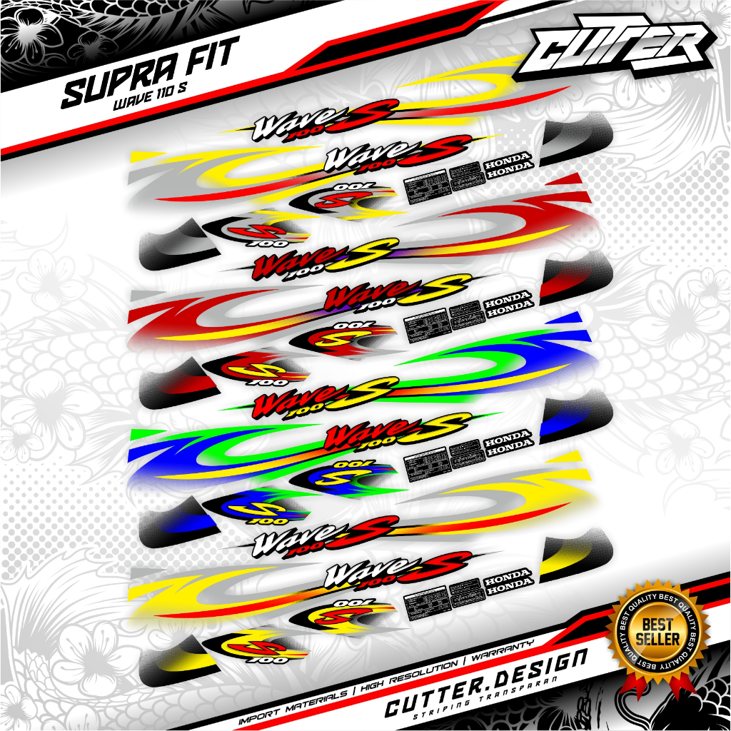 STRIPING TRANSPARAN SUPRA X 110 wave 110 s 2001