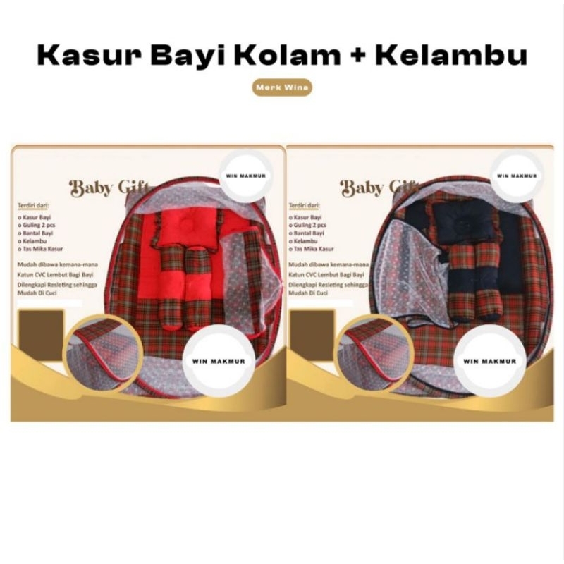 Kasur kolam kelambu / kasur kolam set / kasur kolam karakter / kasur bayi premium /  kasur kolam kel