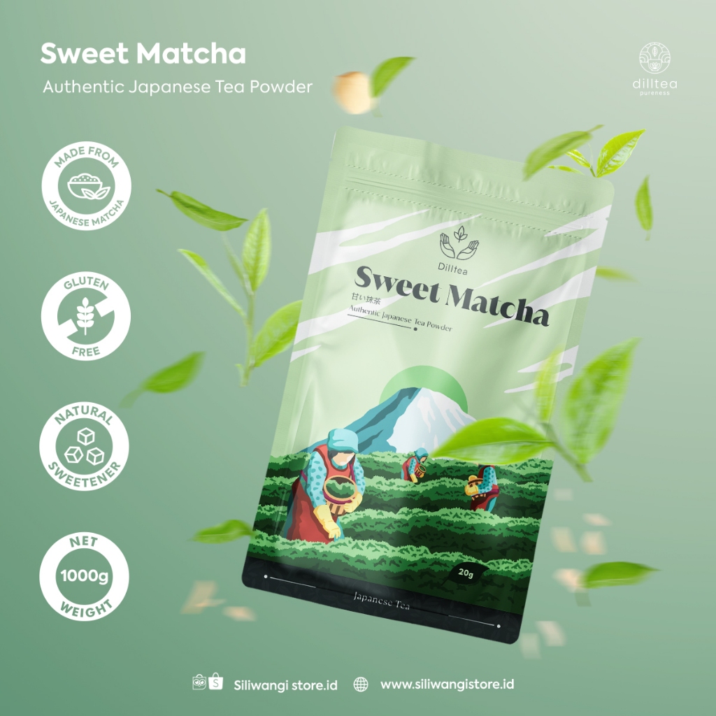 

DILLTEA Sweet Matcha Powder sachet 20 gram.