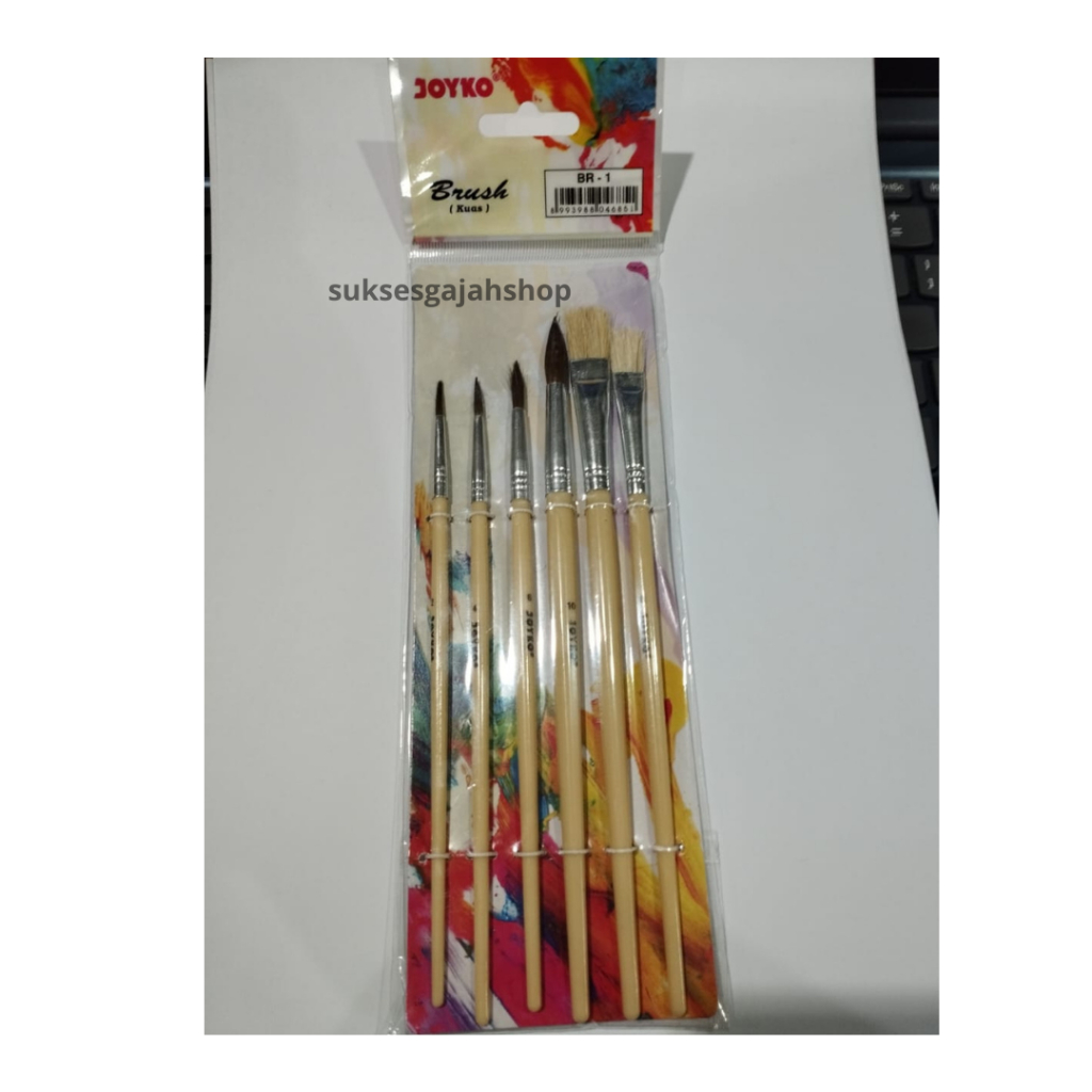 

JOYKO Kuas Lukis Cat Air Set BR-1 / Brush Lukis SET / Painting Brush