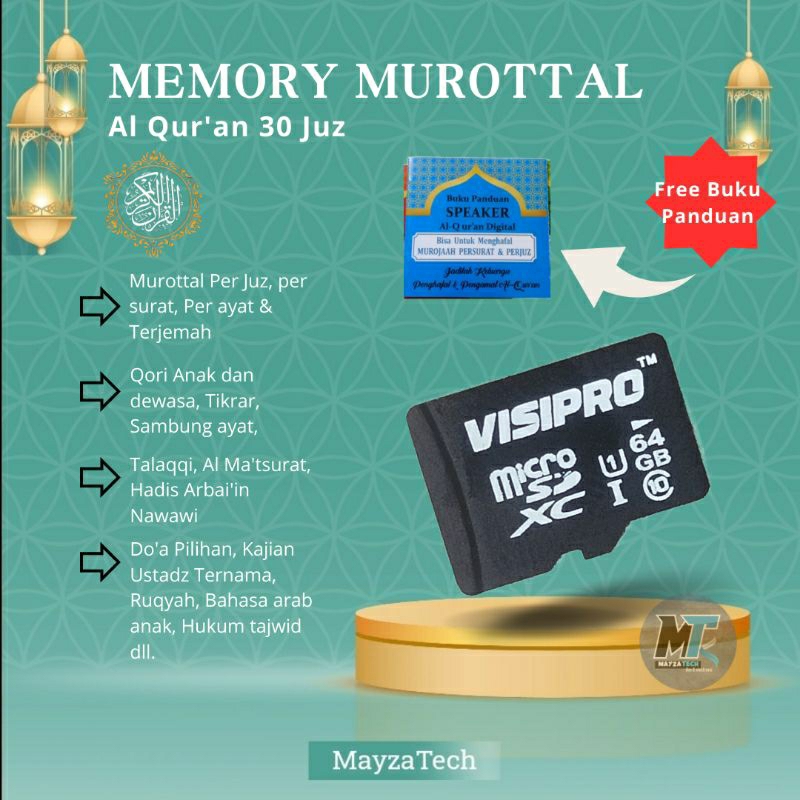 MEMORICARD MUROTTAL 30 JUZ ( MEMORI SAJA )