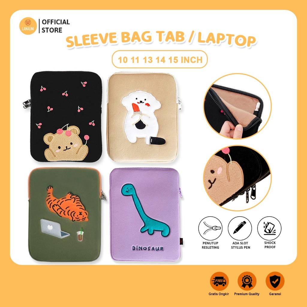 Sleeve Pouch Microsoft Surface Pro 4 5 6 7 7+ 8 9 Polos Tas Laptop Tab iPad Tablet Huawei MatePad T1