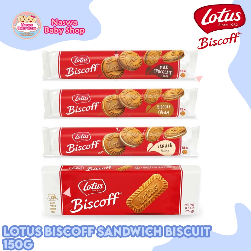 

Lotus Biscoff Sandwich Biscuit Isi Krim & Tanpa Krim 150g 250g