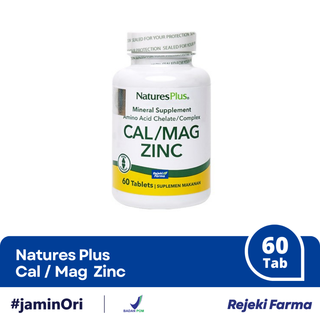 [ BPOM ] Natures Plus CAL MAG ZINC isi 60 Tablet Nature's CALMAGZINC