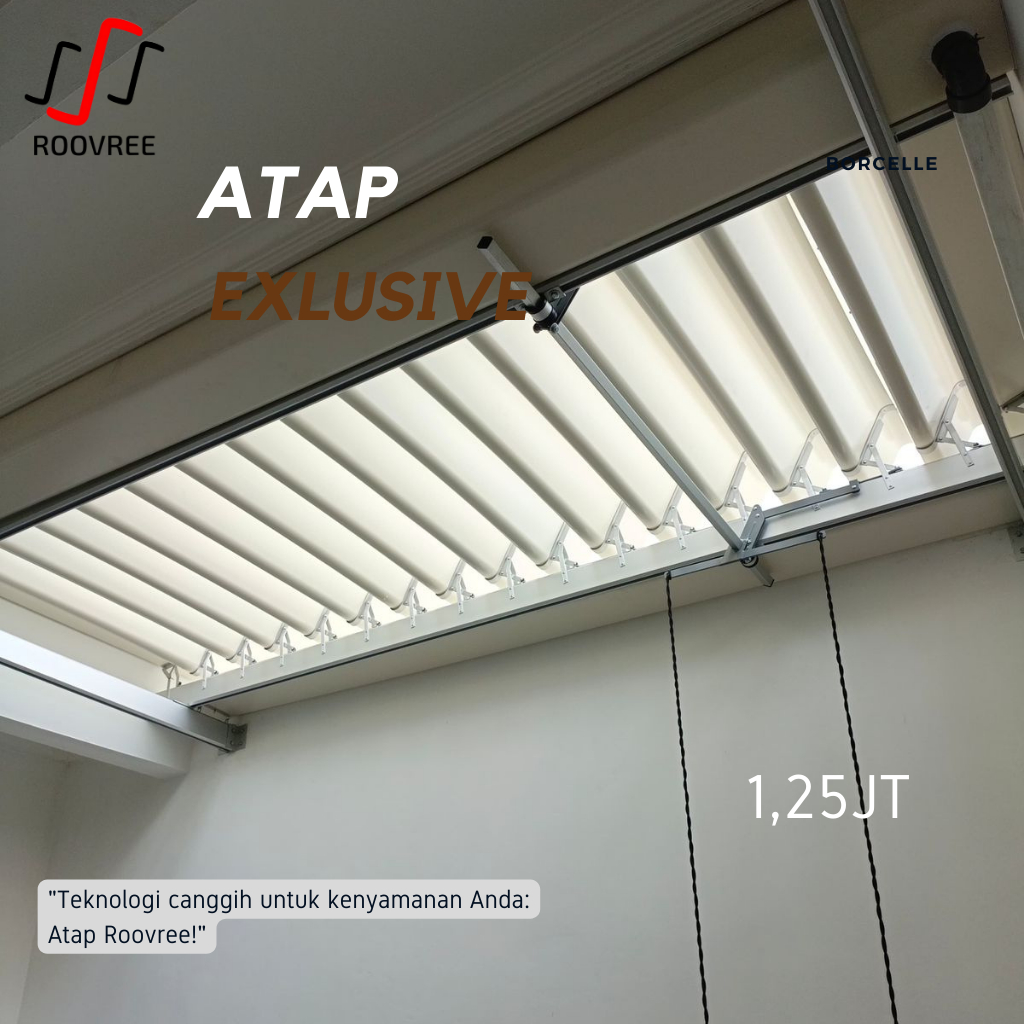 Roovree Atap Buka Tutup Aluminium Anti Bocor & Anti Karat