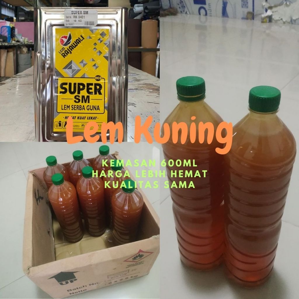 Caufeestore Lem Botolan Kuning 600Ml /Lem Kuning Super/Lem Kuning Serbaguna