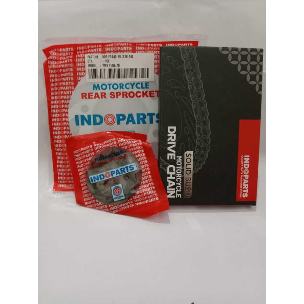 Gir Set/Gear Rantai Paket/Chain Kit Indopart Vega ZR/Jupiter Z New 428 40T 108