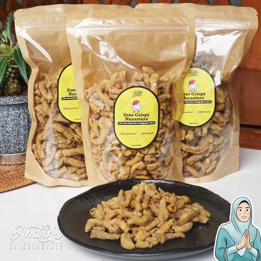 

Usus Ayam Crispy Nusantara - Keripik Usus Ayam yang renyah gurih dan bikin nagih - berat 250 gram