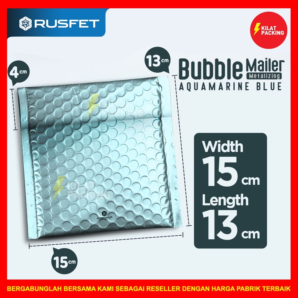 

AMPLOP BUBBLE MURAH | BUBBLE MAILER PREMIUM | POLYBUBBLE MURAH MOTIF LIGHT BLUE METALIC 15X13CM