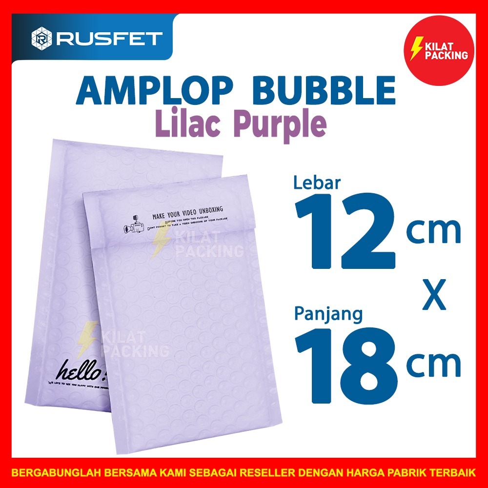

Amplop bubble murah bubble mailer polybubble packing light purple 12x18cm