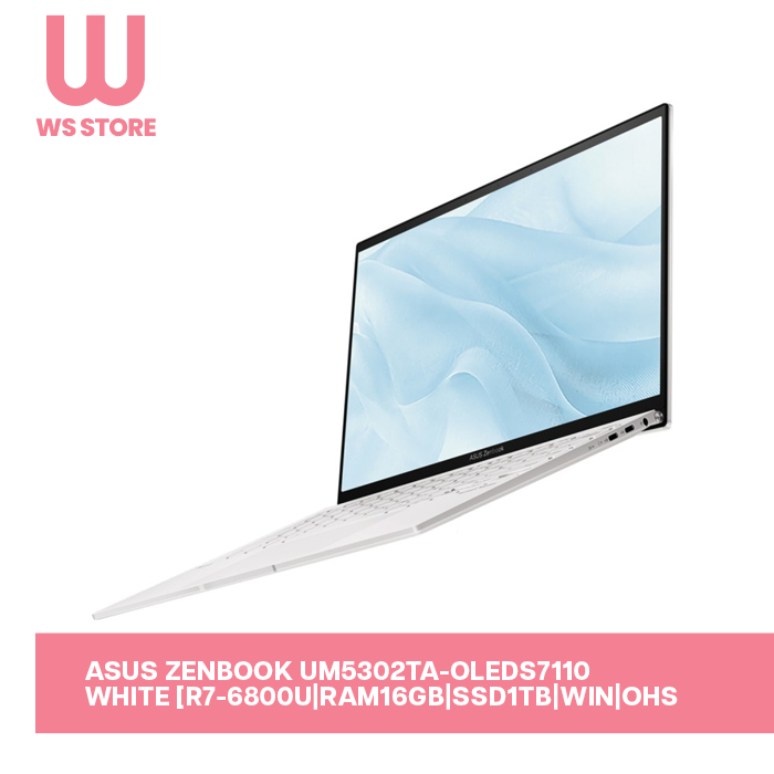 Asus Zenbook UM5302TA-OLEDS7110 White [R7-6800U|RAM16GB|SSD1TB|Win|OHS