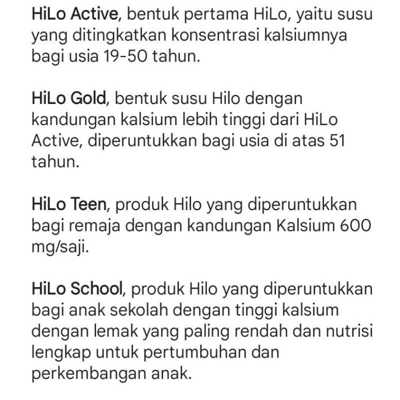 

New // Hilo Teen School Active Gold Coklat Chocholate Vanila Vanilla Original 1000 Gram 1000Gr //