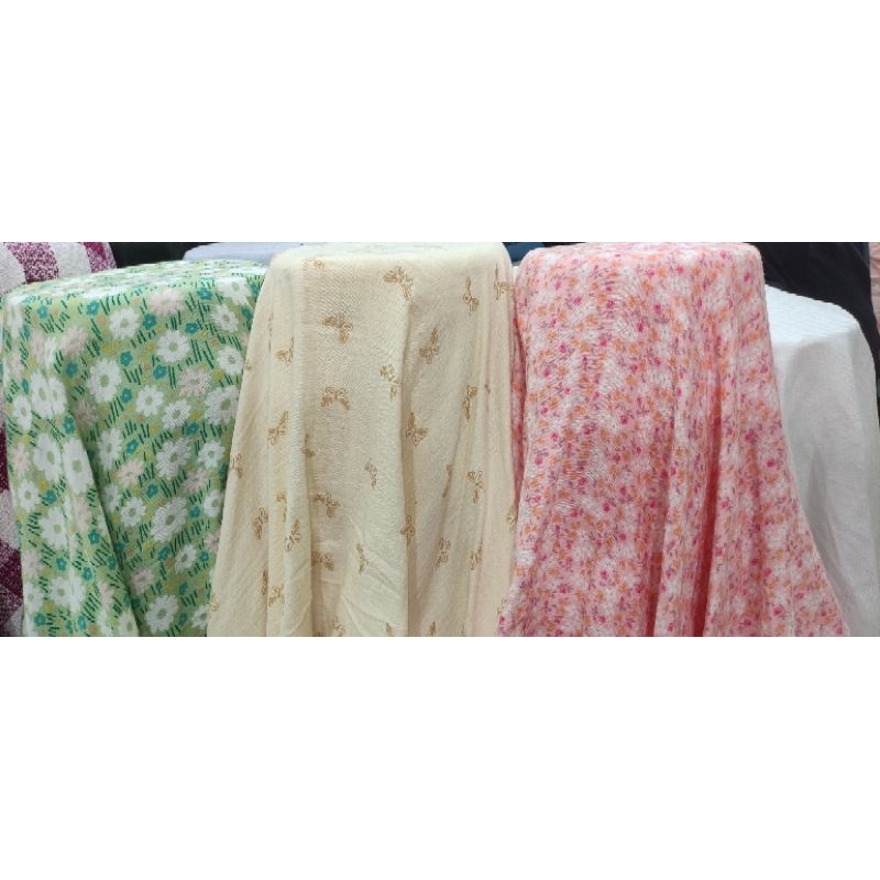 kain double gauze motif kualitas impor