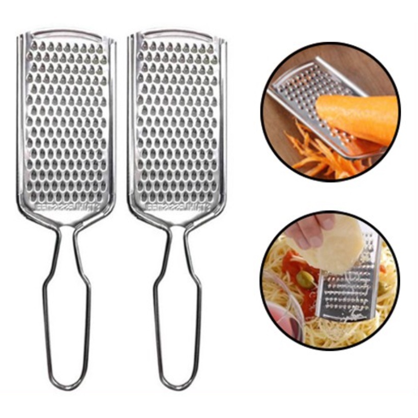 Parutan Keju Stainless Steel Alat Parut Cokelat Wortel Kentang Sayur Grated Cheese 21Cm
