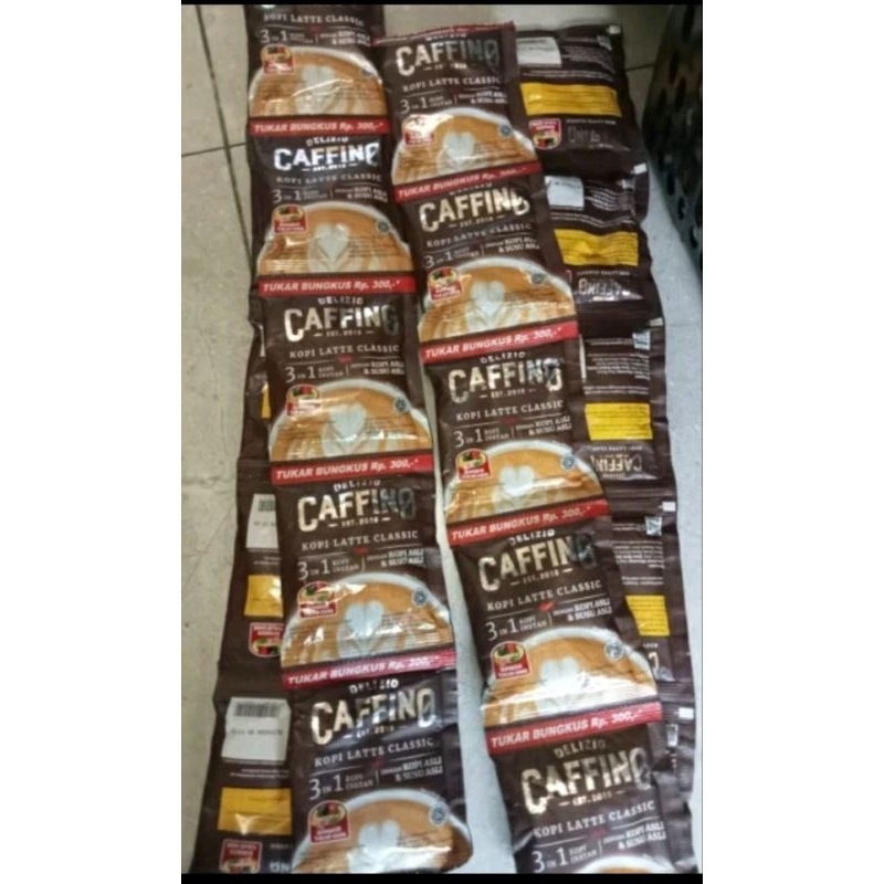 

201 - caffino Kopi latte Classic 1 renceng (isi 10 sashet) + 5 sahset