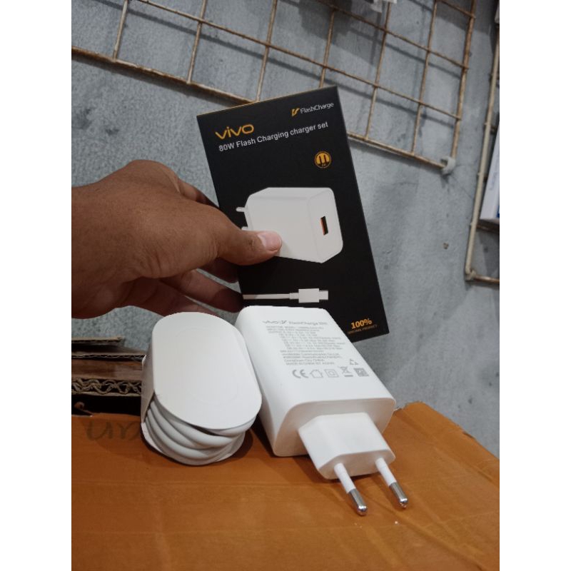 TERMURAH || CHARGER VIVO X70 PRO / X80 / X80 PRO ORIGINAL FLASH CHARGE (80W)
