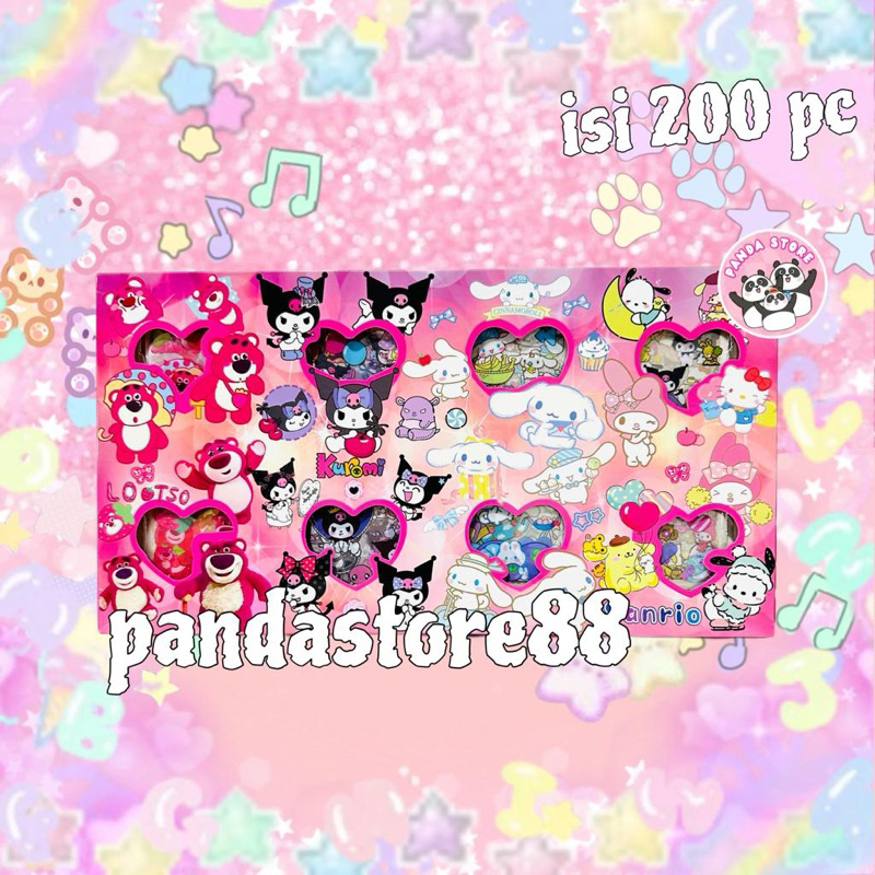 

Stiker Gift Box Korea aesthetic 200lembar Premium Quality