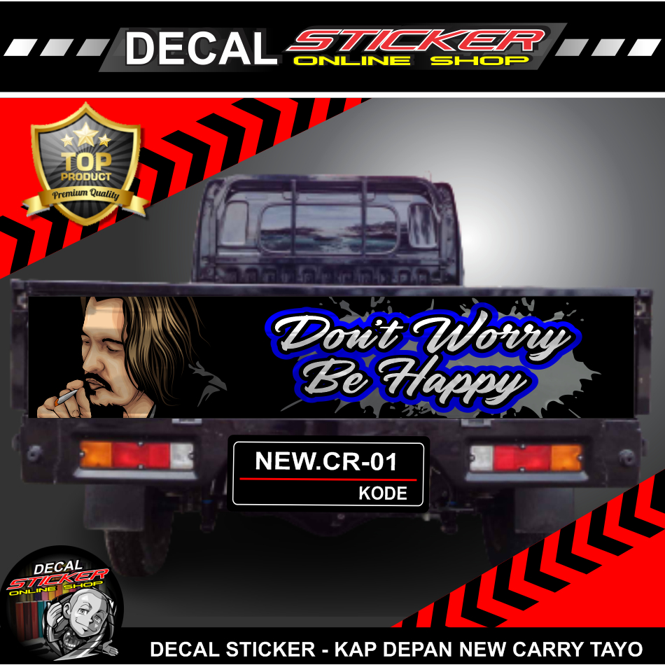 Decal sticker pintu belakang pick up NEW CARRY motif kekinian