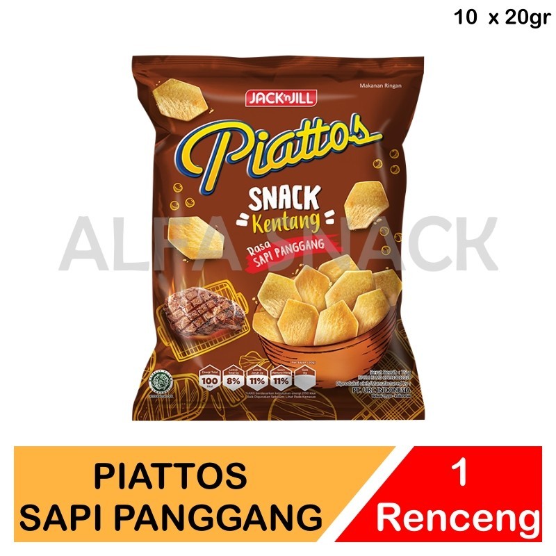 

Piattos Sapi Panggang dan Rumput Laut Kemasan Renceng 10 x 20 gram