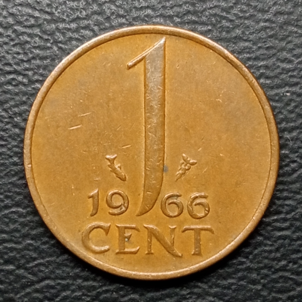 Koin Kuno Belanda 1 Cent Juliana 1950-1980 (tahun acak) | Koin Asing Mananegara