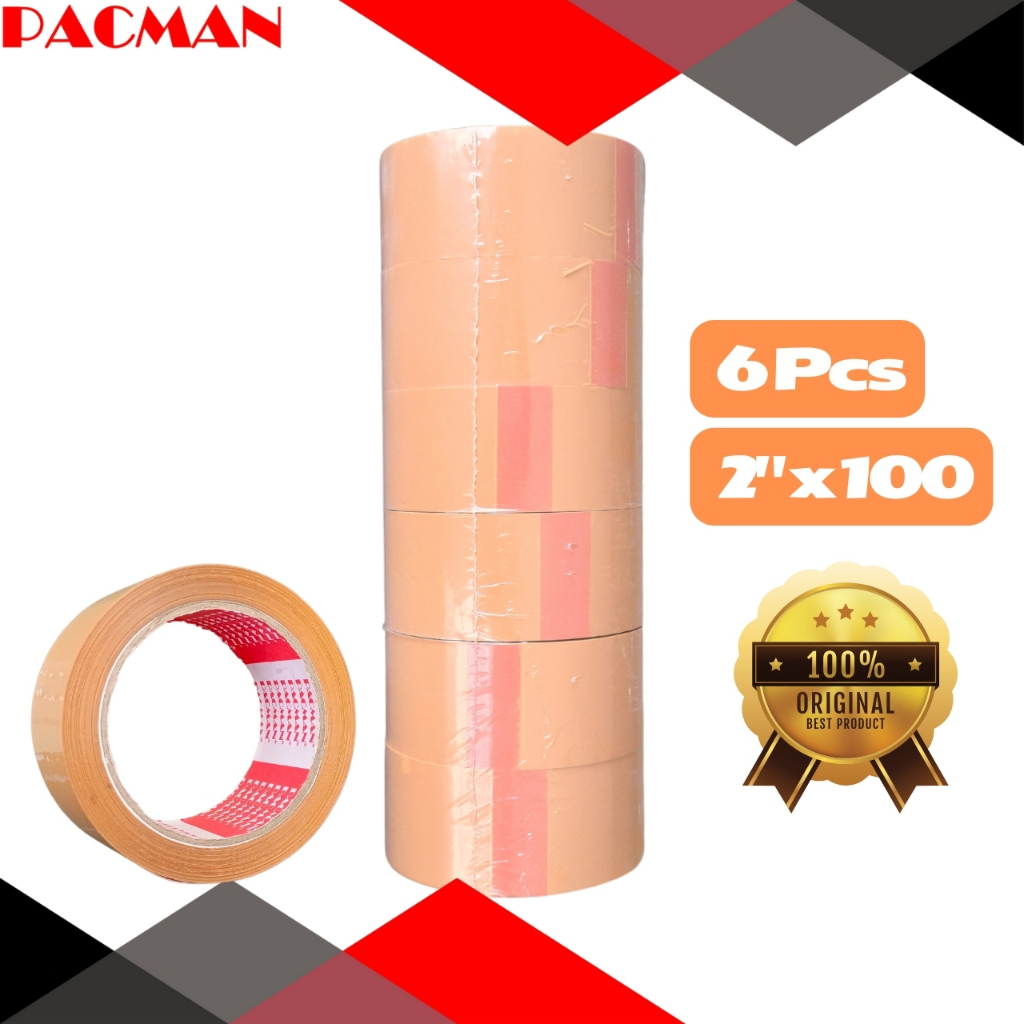 

1 Slop Lakban Coklat 2 in X 100 Original Pacman tape lakban isolasi solatip pita perekat termurah terbaik berkualitas premium