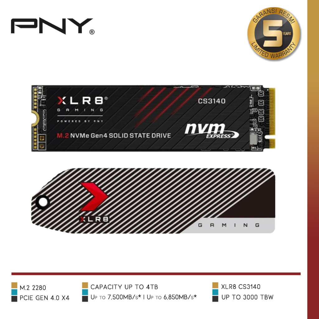 PNY XLR8 CS3140 M.2 NVMe Gen 4 SSD