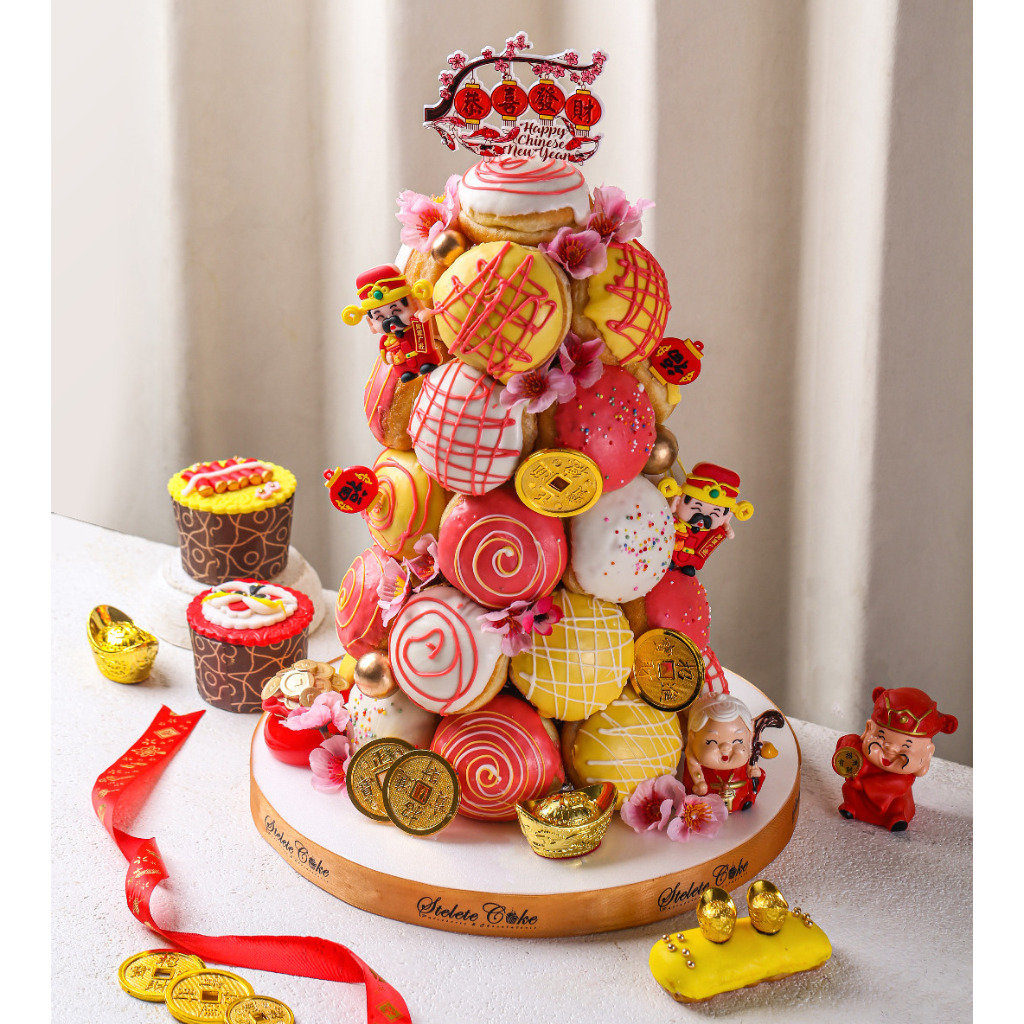 

Donut Tower / Chinese Cake / Kue Imlek / CNY Cake / Custom Cake