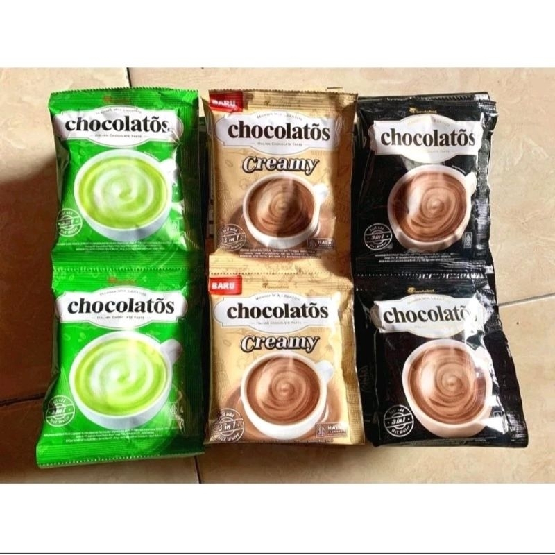 

Chocolatos drink kemasan sachet cokelat,macha dan creamy