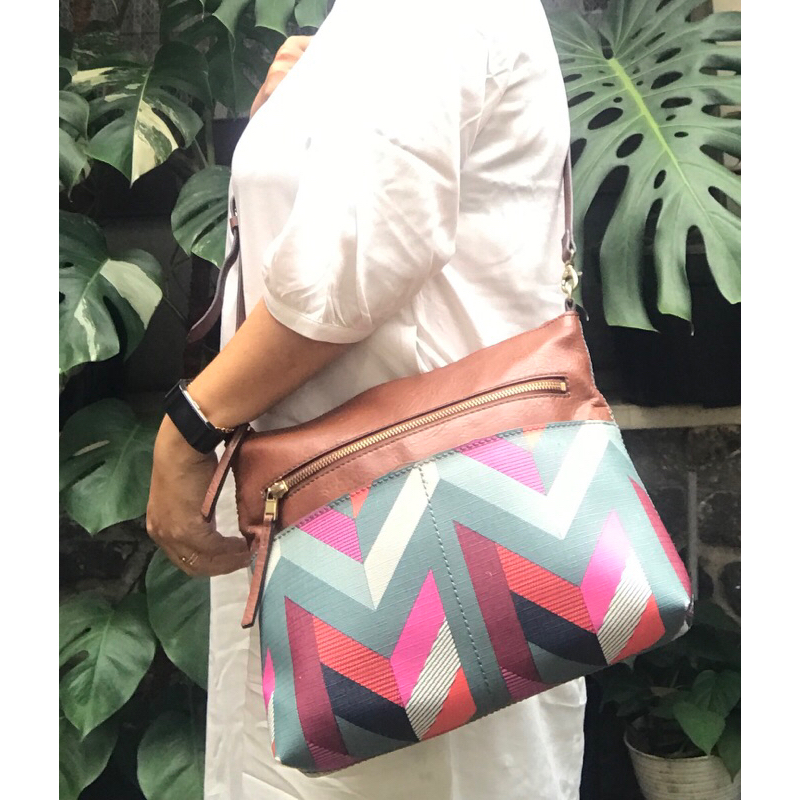 preloved fossil fionna crossbody slempang original tas ocil f o s s i l ori