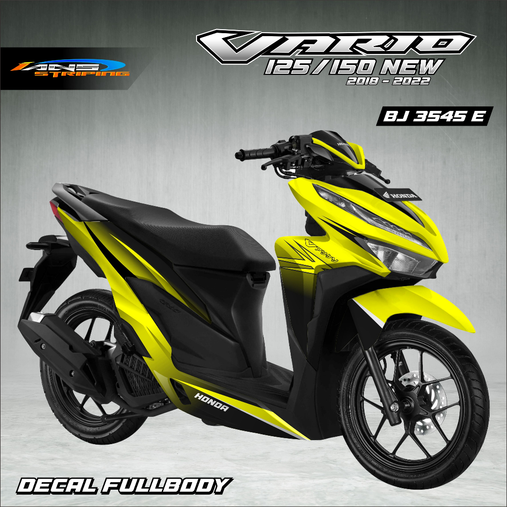 BJ 3545-STIKER FULL BODY MOTOR VARIO 125 TERBARU-STIKER VARIO FULL BLOK BODY CUSTOM TULISAN FREE