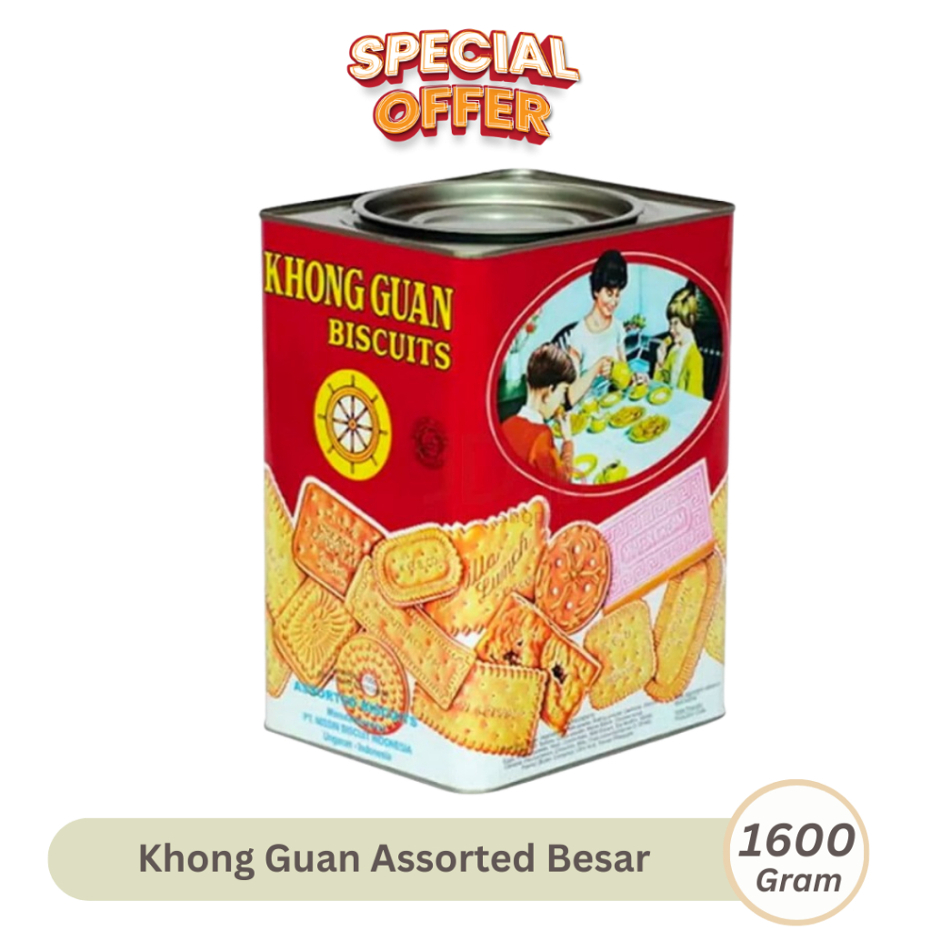 

Khong Guan 1600gr biskuit merah besar Assorted Biscuits