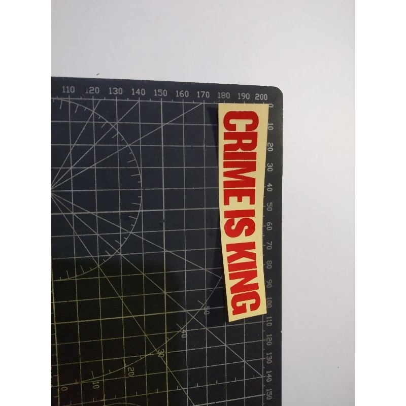 

cutting stiker crime is king