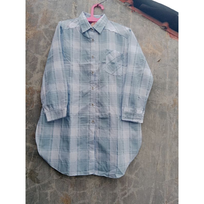 ATASAN TUNIK WANITA DEWASA MOTIF KOTAK