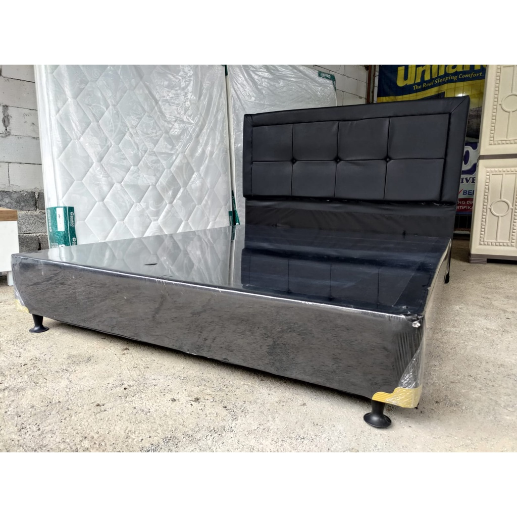 Dipan / Divan / tempat tidur / kasur springbed / kasur busa dengan sandaran ukuran 90 100 120 140 16