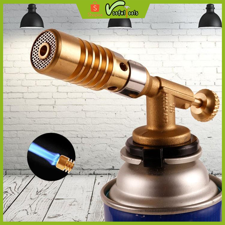 Usefultools Gas Portable Torch Kepala Las Flame Gun bakar sate seafood BBQ Blow Torch Flame Gun