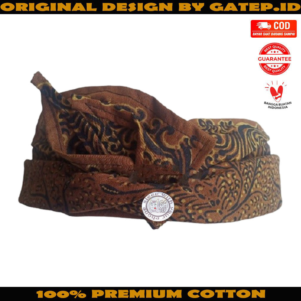 Udeng Bali Batik Janggar Nayah Sibakan / Ikat Kepala Pria Khas Bali Batik / Blangkon Bali Asli / Pec