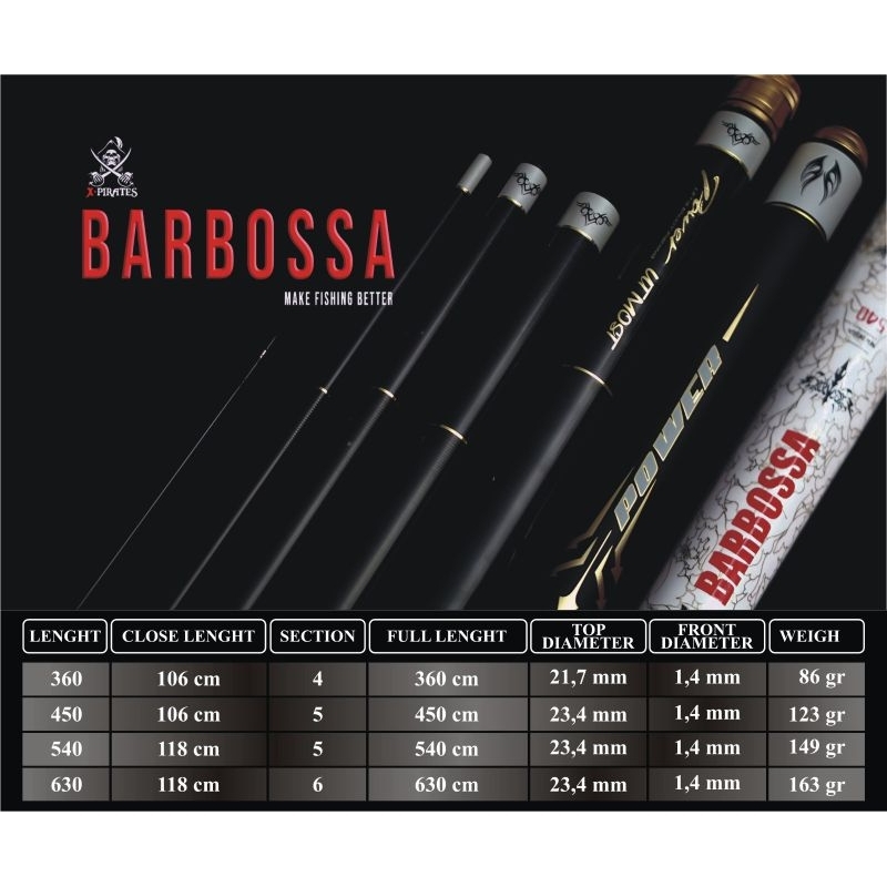 JORAN TEGEK BARBOSSA X-PIRATES RUAS PANJANG