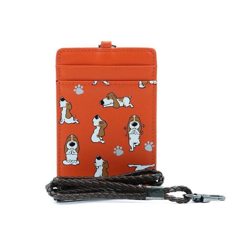 

HUSH PUPPIES - Bernard ID TAG / Name Tag Holder / KULIT ASLI - ORANGE