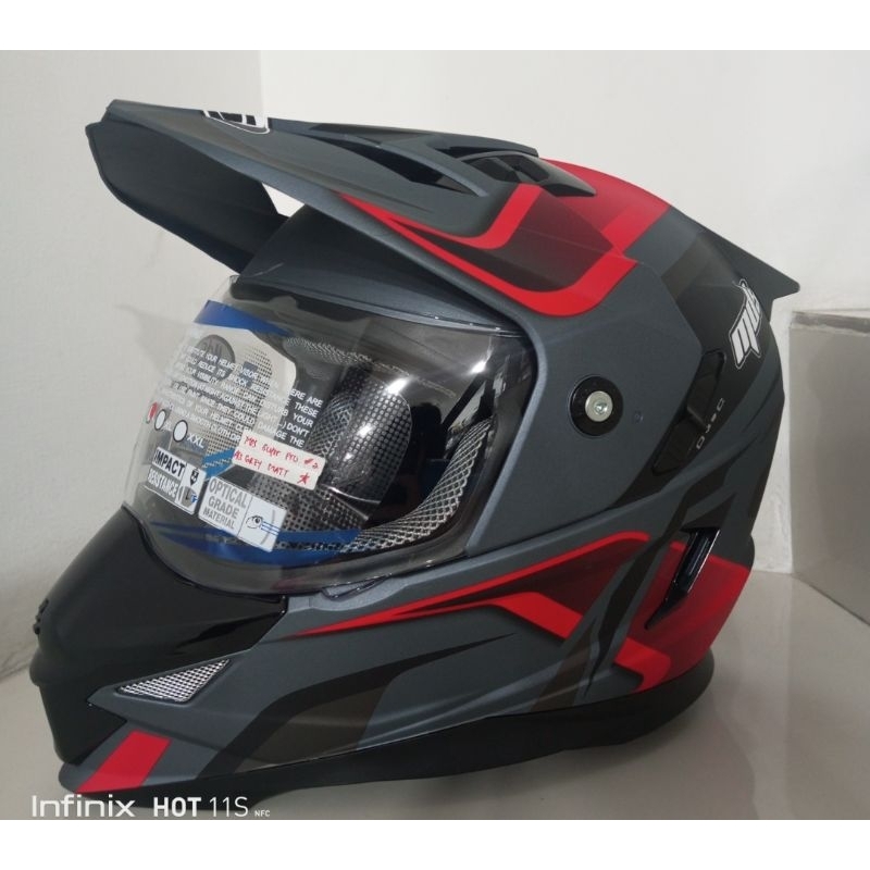 MDS Supermoto Super Pro Motif #2 Allgrey Matt/Red Original