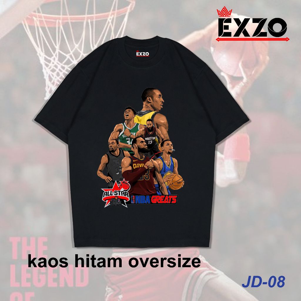 EXZO kaos JORDAN NIKE BLACK oversize / slim-fit kaos  streetwear KATUN  skena unisex  JORDAN NIKE BL