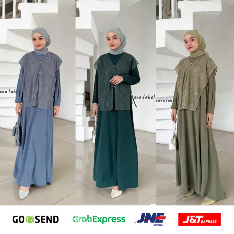 RIBBON FORE SET KINTA DRESS by Elsire Locana abaya dress brukat dress kondangan baju kondangan baju 