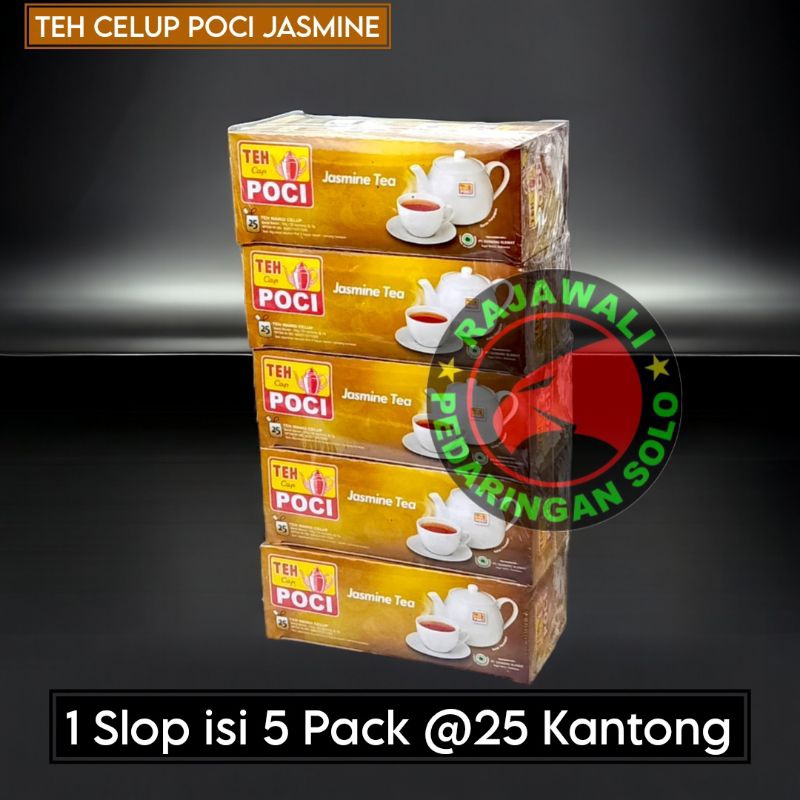 

TEH CELUP POCI MELATI JASMINE 1 SLOP ISI 5 PACK