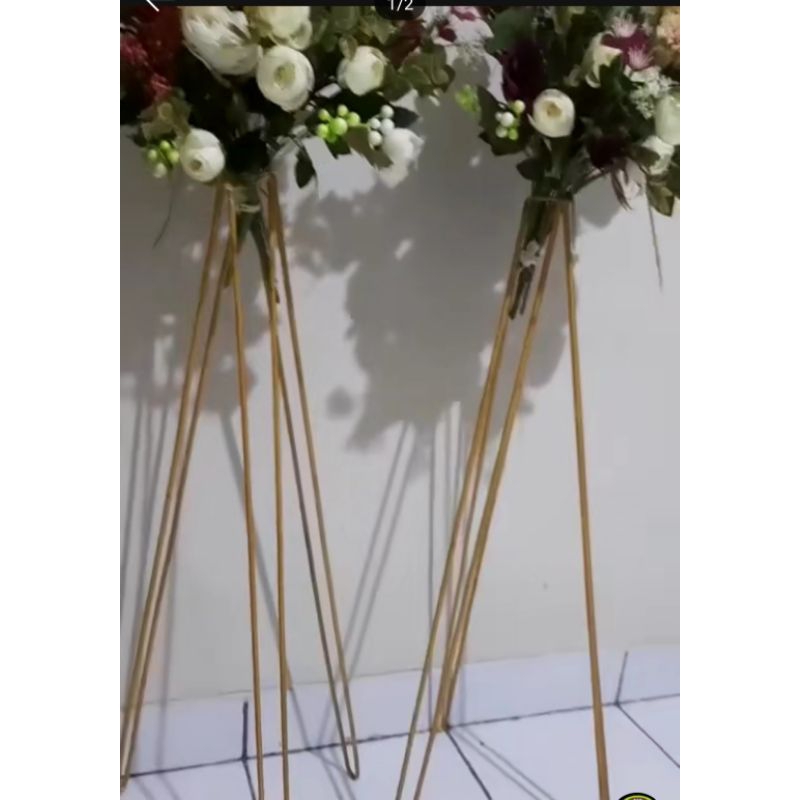 Standing Flowers Dekorasi Besi Behel 6mm Elegan