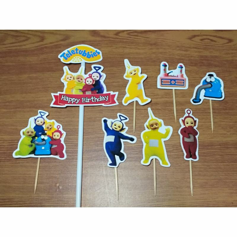 topper cake hiasan kue ulangtahun teletubbies birthday