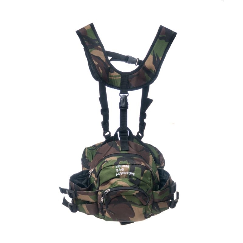 XDHOSE Tas Ransel Pinggang Multifungsi Trail Trabas Adventure Motif Army Waterproof