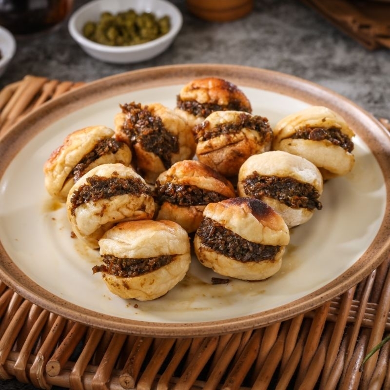 

pempek panggang isi 5 / pempek panggang / pempek tunu isi 5 pcs/