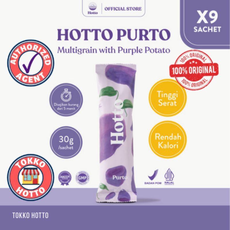 

HottoPurto MultigrainWithPurplePorato 9Sachet